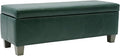 Green Faux Leather Ottoman by UDAX