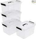 10.5 L Clear Latch Storage Bin by Nihenok