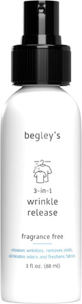 Begley's 3-in-1 Wrinkle Remover, Quick Fix Wrinkle Release, Static Cling Remover by Begleys