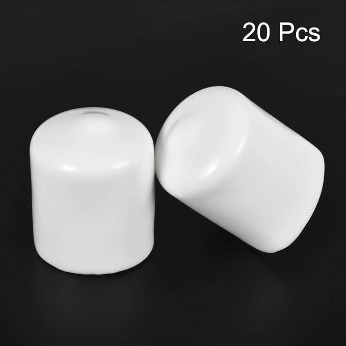 uxcell 20pcs Rubber End Caps 30mm ID Vinyl Round End Cap Cover Screw Thread - Image 2