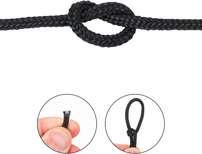 500 Feet 1/8 Inch Black Polyester Rope, 3 mm Polyester Utility Rope - Image 3