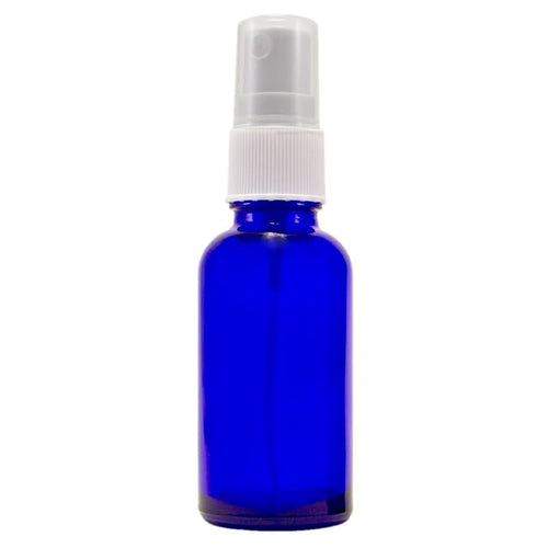 1 oz Cobalt Blue Boston Round Glass Bottle by Greenals