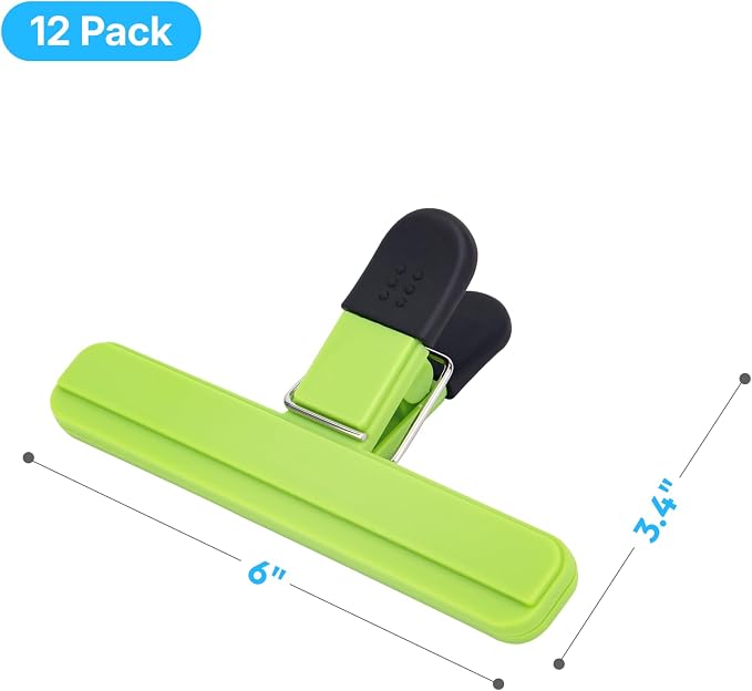 OWLKELA Chip Clip, 12 Pack Colors Wide Open Bag Clips - Image 2