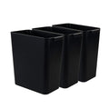 3-Pack Black 4.5 Gallon Trash Can Wastebasket, Garbage Container Bin by Nicesh