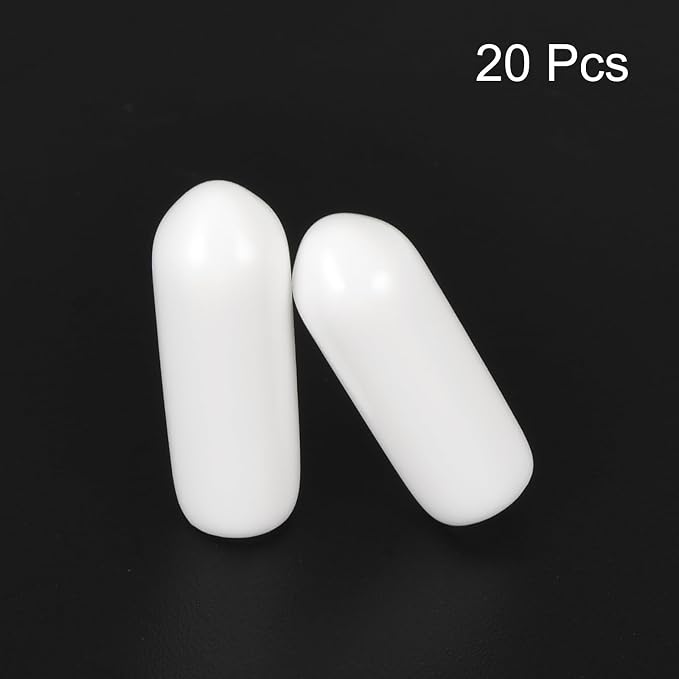 uxcell 20pcs Rubber End Caps 4mm ID Vinyl Round End Cap Cover Screw Thread - Image 2