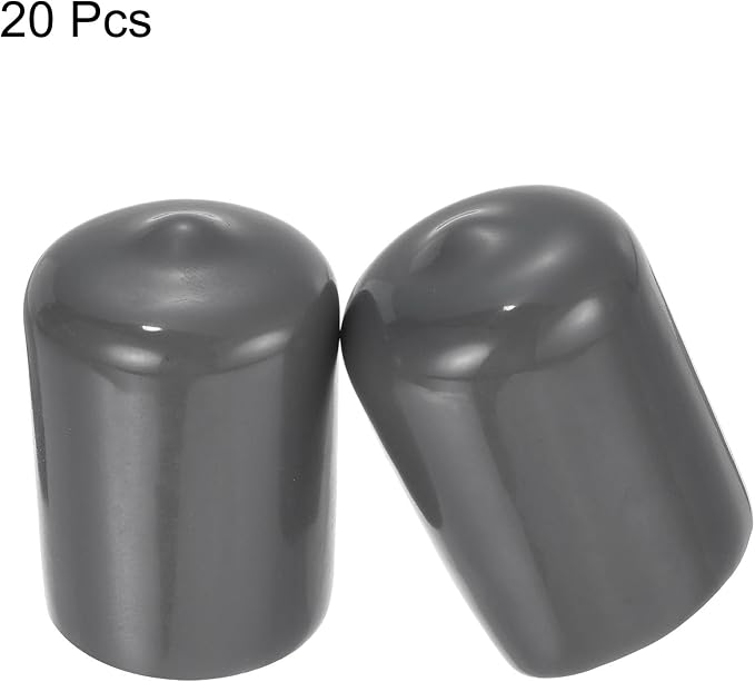 uxcell 20pcs Rubber End Caps 19mm ID Vinyl PVC Round Tube Bolt Cap Cover Screw - Image 2