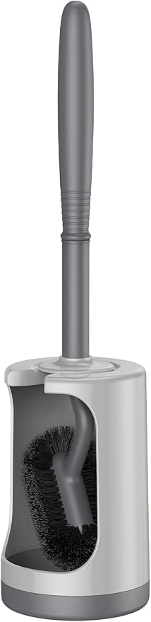 HAMITOR Toilet Bowl Brush Holder Set: Curved Design by HAMITOR