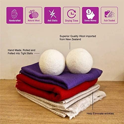 NATURAL THINGS Alpaca Wool Dryer Balls, Fabric Softener Balls, Anti Static - Image 5
