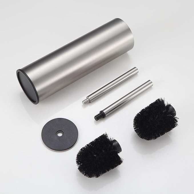 Toilet Brush and Holder Set Brushed Nickel Stainless Steel, 304 Heavy Duty - Image 5