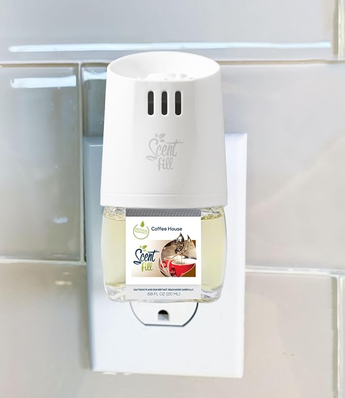 Scent Fill Coffee House Plug in Air Freshener, 4 Scented Oil Refills - Image 2
