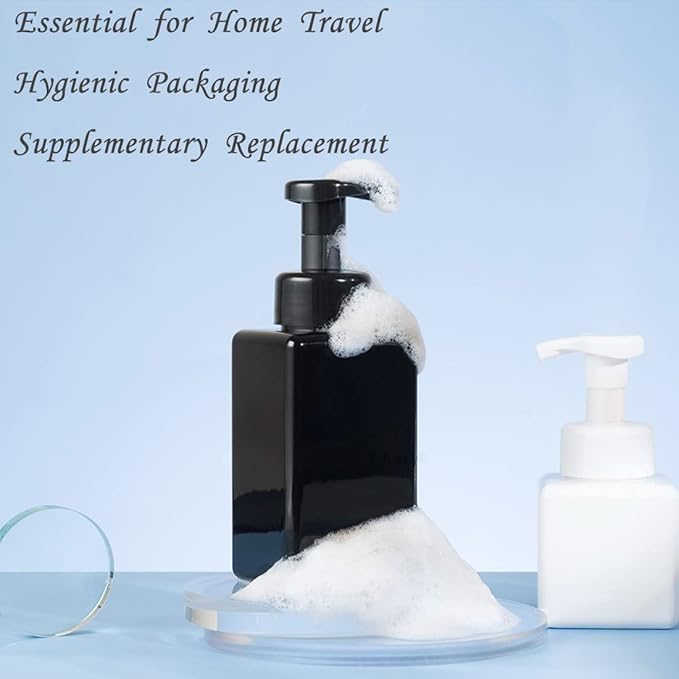 Foaming Soap Dispenser, 450ml Refillable Modern Square Pump Bottle - Image 4