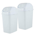 Superio Kitchen Trash Can with Swing Top Lid 9 Gallon Slim Waste Bin 37 Qt by Superio