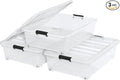 50 Quart Plastic Under Bed Storage Boxes by Waikhomes