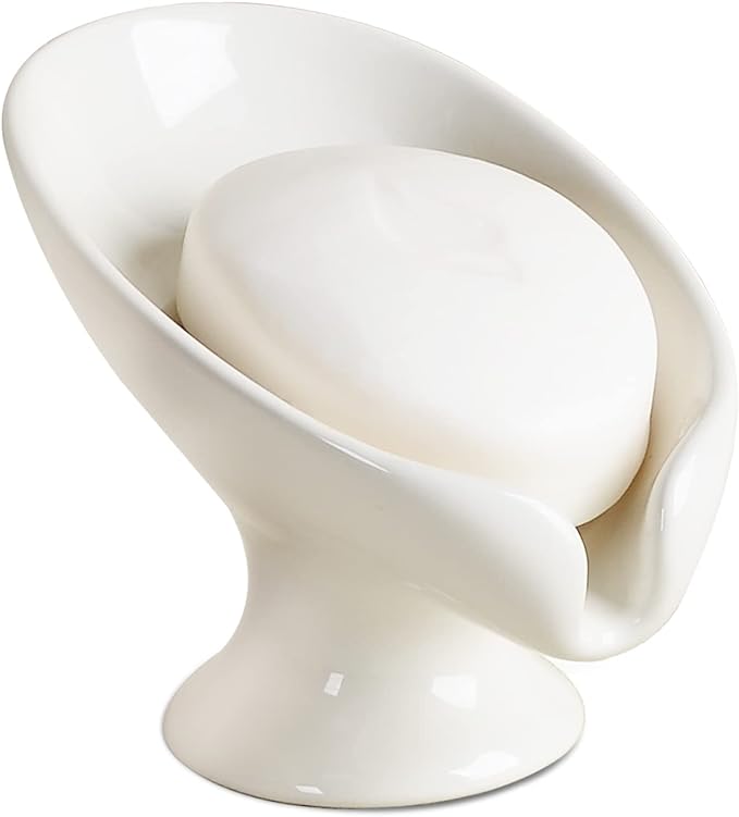 Soap Dish, Self Draining Bar Soap Holder by ANTISSHOME