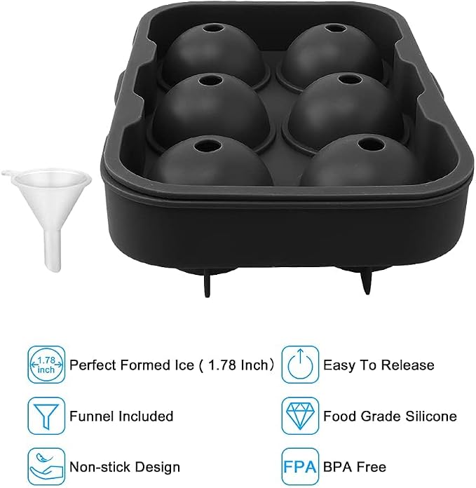 Silicone Round Ice Cube Mold, Round Ice Cube Trays - Image 4
