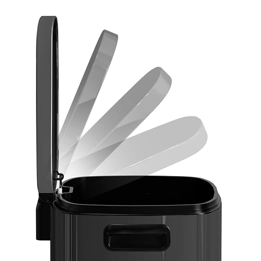 13 Gallon Trash Can with Lid, 50L Fingerprint Proof Stainless Steel Kitchen - Image 5