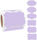 Purple Labels - 250 PCS 3" x 2" Fancy Shape Stickers by Yeachlaing