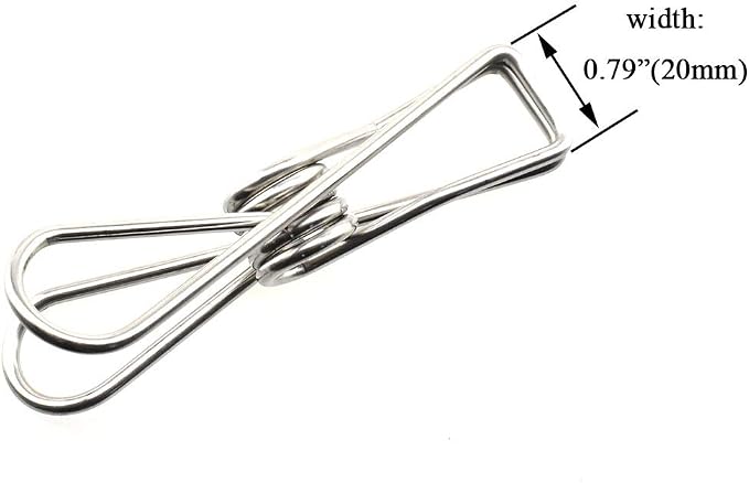 HAHIYO Clothespins Chip Clips All Metal Stainless Steel No Rust Stains Strong - Image 3