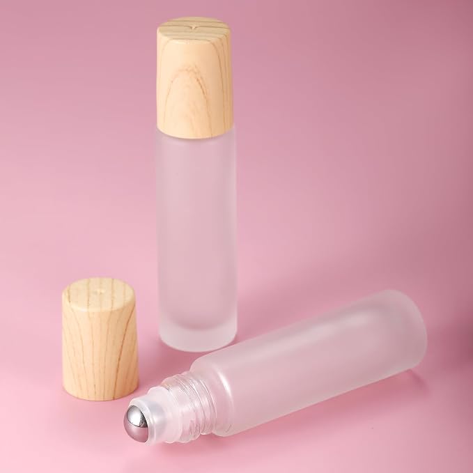 12 Pack Essential Oil Roller Bottles, 10ml Empty Frosted Glass Roller Bottles - Image 6