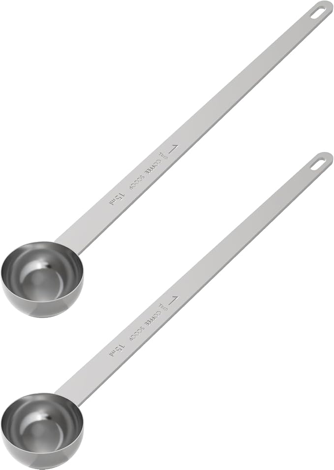 2PCS 1 Tablespoon Coffee Scoop, One tbsp Stainless Steel Scooper by LEIFENY