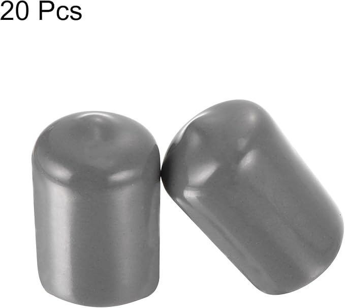 uxcell 20pcs Rubber End Caps 14mm ID Vinyl PVC Round Tube Bolt Cap Cover Screw - Image 2