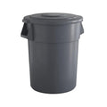 55 Gallon Gray Round Commercial Trash Can by Krollen+Industrial