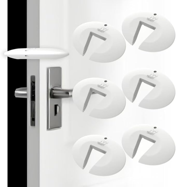 Silicone Door Pinch Guard and Door Slam Stopper, Durable Finger Pinch Guard by Neobay