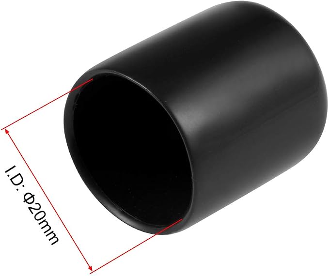uxcell 20pcs Rubber End Caps 20mm ID Vinyl Round Tube Bolt Cap Cover Thread - Image 3