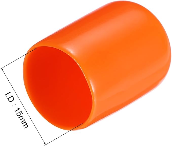 uxcell 20pcs Rubber End Caps 15mm ID Vinyl PVC Round Tube Bolt Cap Cover Screw - Image 3