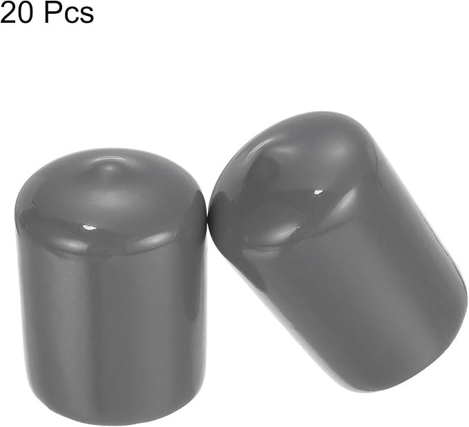 uxcell 20pcs Rubber End Caps 20mm ID Vinyl PVC Round Tube Bolt Cap Cover Screw - Image 2
