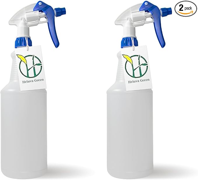 Heavy Duty 32oz Plastic Spray Bottles by HeluvaGreen