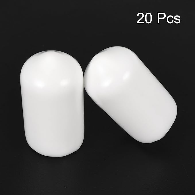uxcell 20pcs Rubber End Caps 9mm ID Vinyl Round End Cap Cover Screw Thread - Image 2