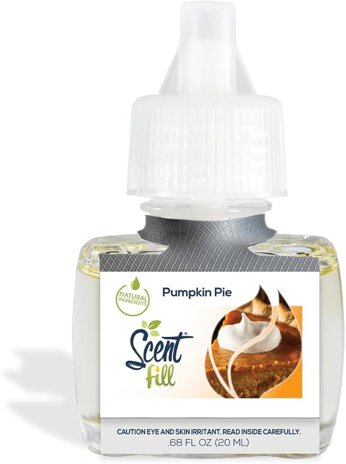Scent Fill Pumpkin Pie Plug in Air Freshener, 4 Scented Oil Refills - Image 4