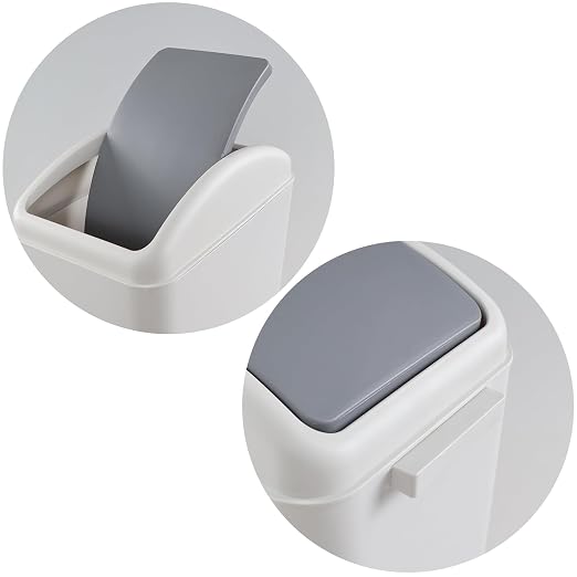 4.5 Gallon Swing Top Garbage Can, Plastic Trash Bin - Image 3
