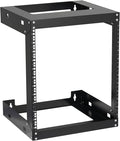 12U Wall Mount Rack Open Frame 19 Inch Server Equipment 2 Post Network Cabinet by Tedgetal