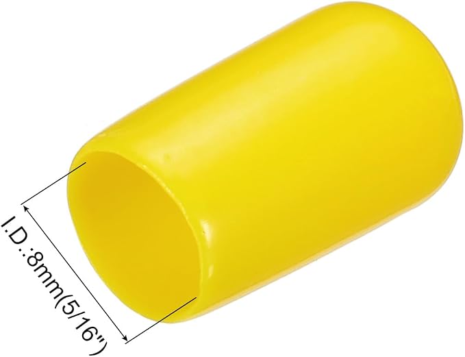 uxcell 20pcs Rubber End Caps 8mm ID Vinyl PVC Round Tube Bolt Cap Cover Screw - Image 3