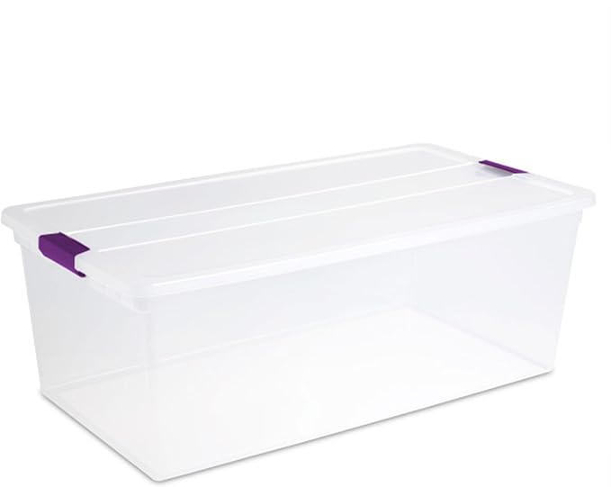 Sterilite 8-Pack 110 Quart ClearView Latch Box, Stackable Organizer Bins - Image 7