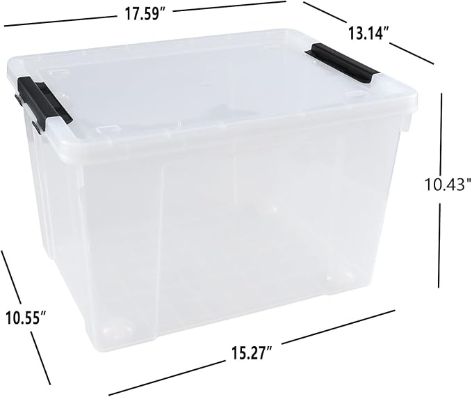 4 Pack Clear Storage Latch Bin - Image 2