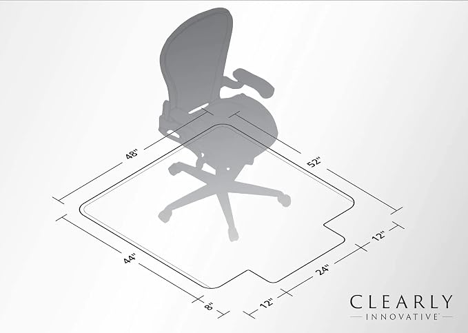 Exclusive Beveled Edge Glass Chair Mat - Image 2