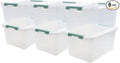 6-Pack 20 L Plastic Storage Box by Qskely