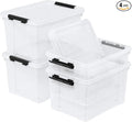 4 Pack 22 Quart Latch Box, Buckle Up Storage Box Set by Yesdate