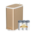 Champagne Gold Bathroom Trash Can by trashcan