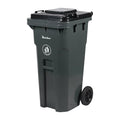 32 Gallon Trash Can with Wheels Outdoor Trash Can with Lid and Wheels by PlasticPrince