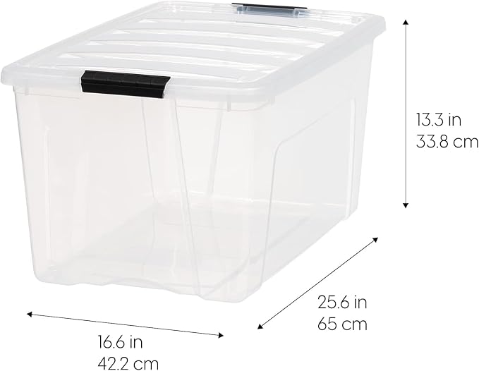 IRIS USA 72 Qt Stackable Plastic Storage Bins - Image 2
