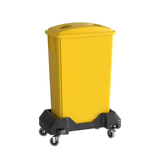 23 Gallon Yellow Slim Jim Trash Can by Krollen+Industrial