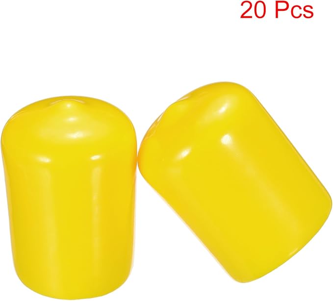 uxcell 20pcs Rubber End Caps 19mm ID Vinyl PVC Round Tube Bolt Cap Cover Screw - Image 2