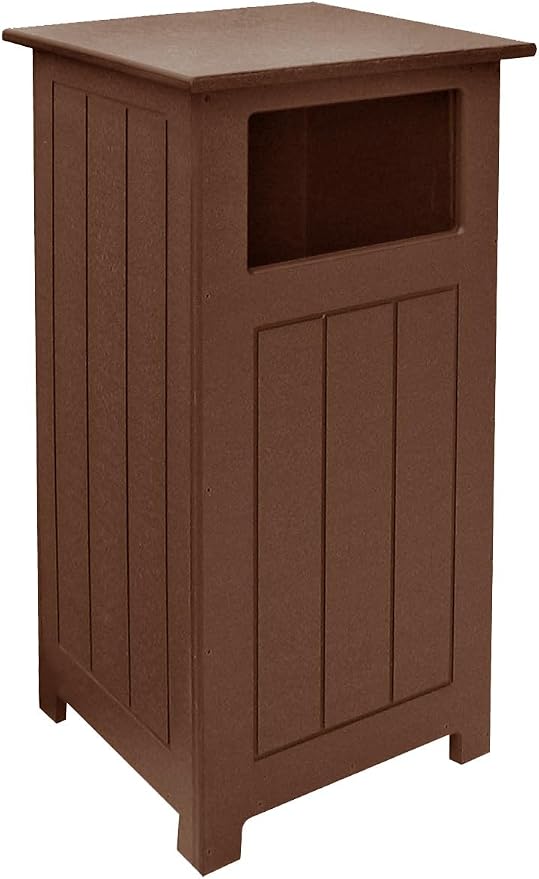 GT1246 Recycled Plastic Beechwood Side Load Trash Enclosure by JFMGolf