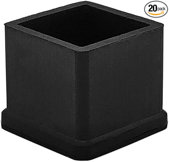 Flyshop Heavy Duty Non-Slip Rubber Leg Tips Square Chair Leg Floor Protectors by Flyshop
