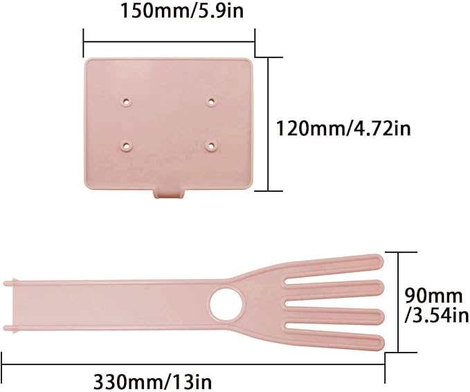 Pink Color Gloves Stand 15x12x34cm Kitchen Multifunctional Rubber Gloves Drain - Image 2
