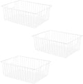 16" L x 12" W Wider Freezer Storage Organizer Baskets Container, Metal Wire by Y.Z.Bros